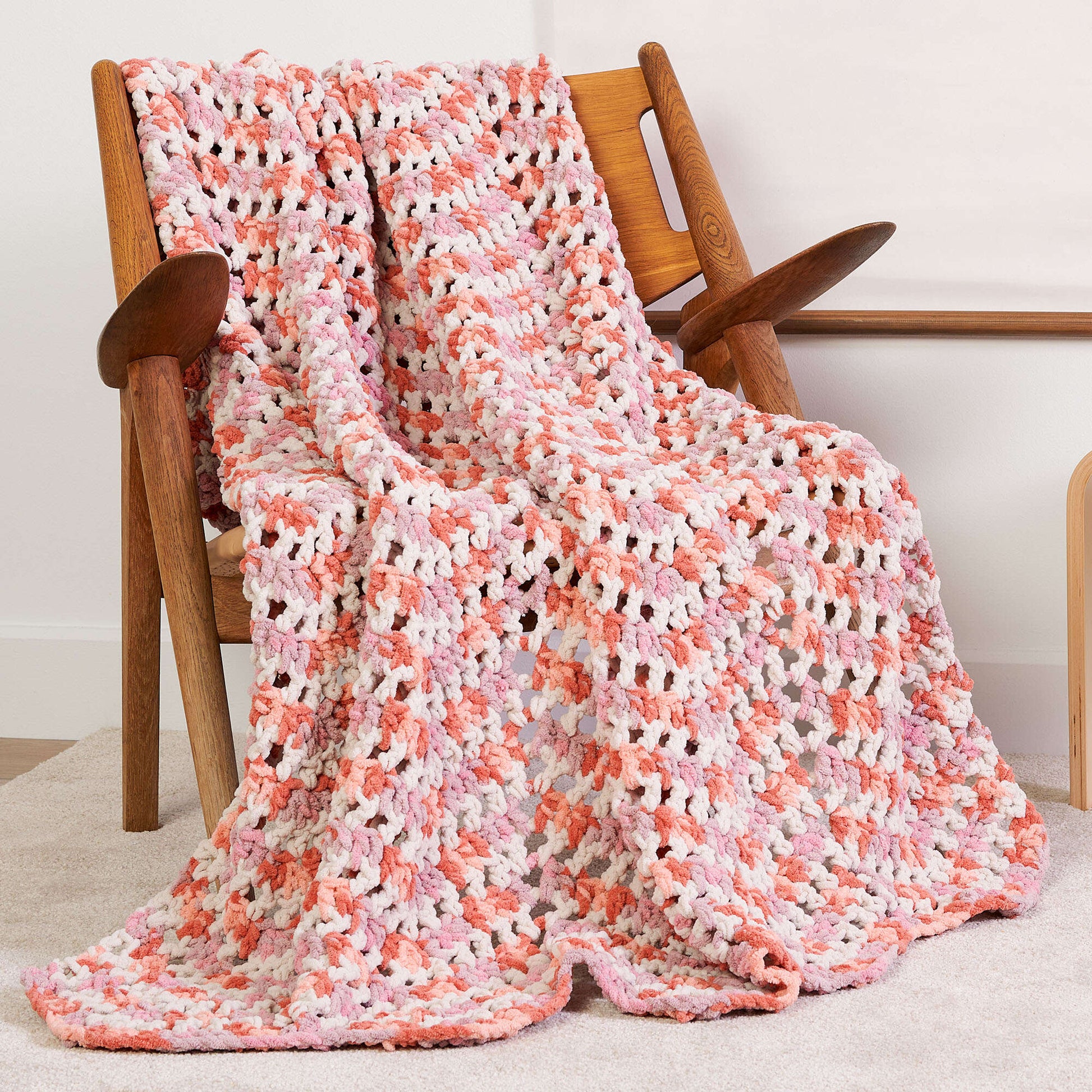 Bernat Crochet Open Ripple Stitch Blanket Yarnspirations