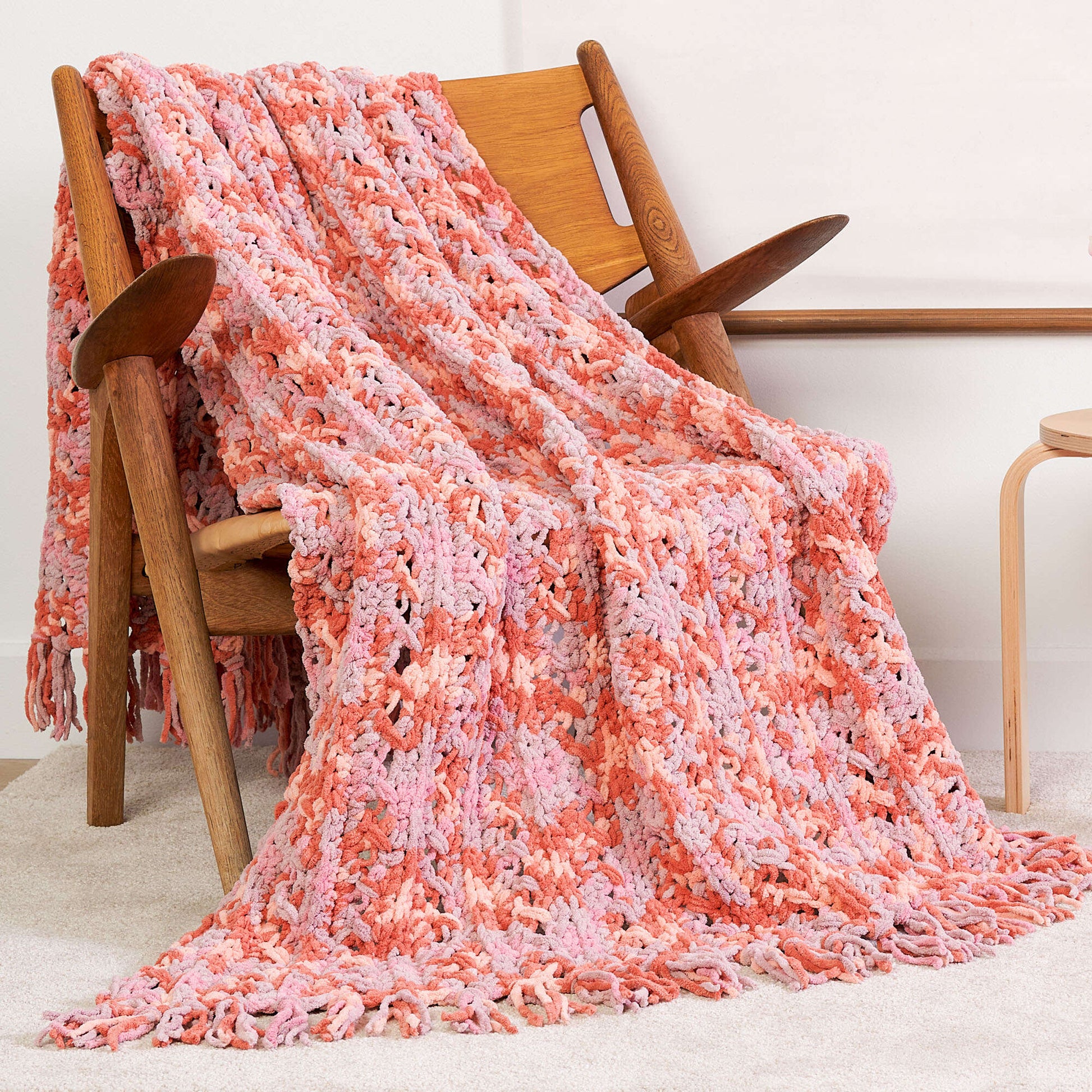 Bernat Crochet Criss Cross Texture Blanket Yarnspirations