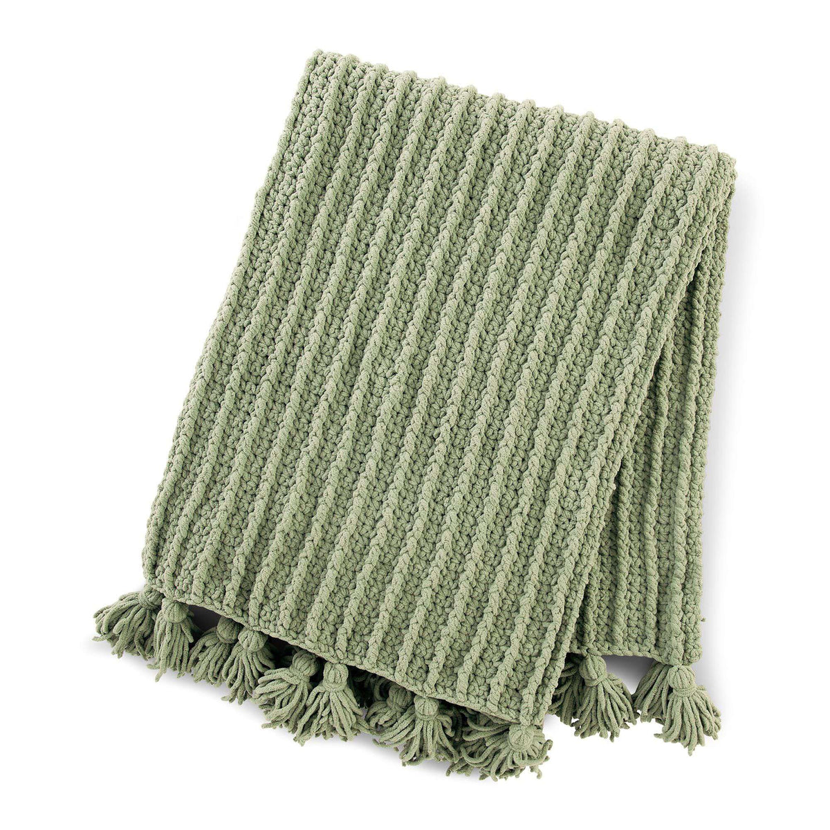 Crochet Blanket made in Bernat Blanket yarn