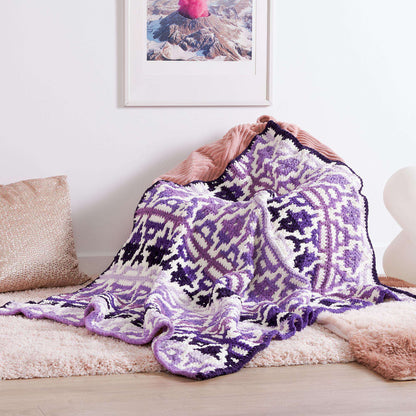 Bernat Mosaic Ombre Crochet Blanket Crochet Blanket made in Bernat Blanket Ombre yarn
