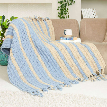 Bernat Vertical Ridges Crochet Blanket Single Size