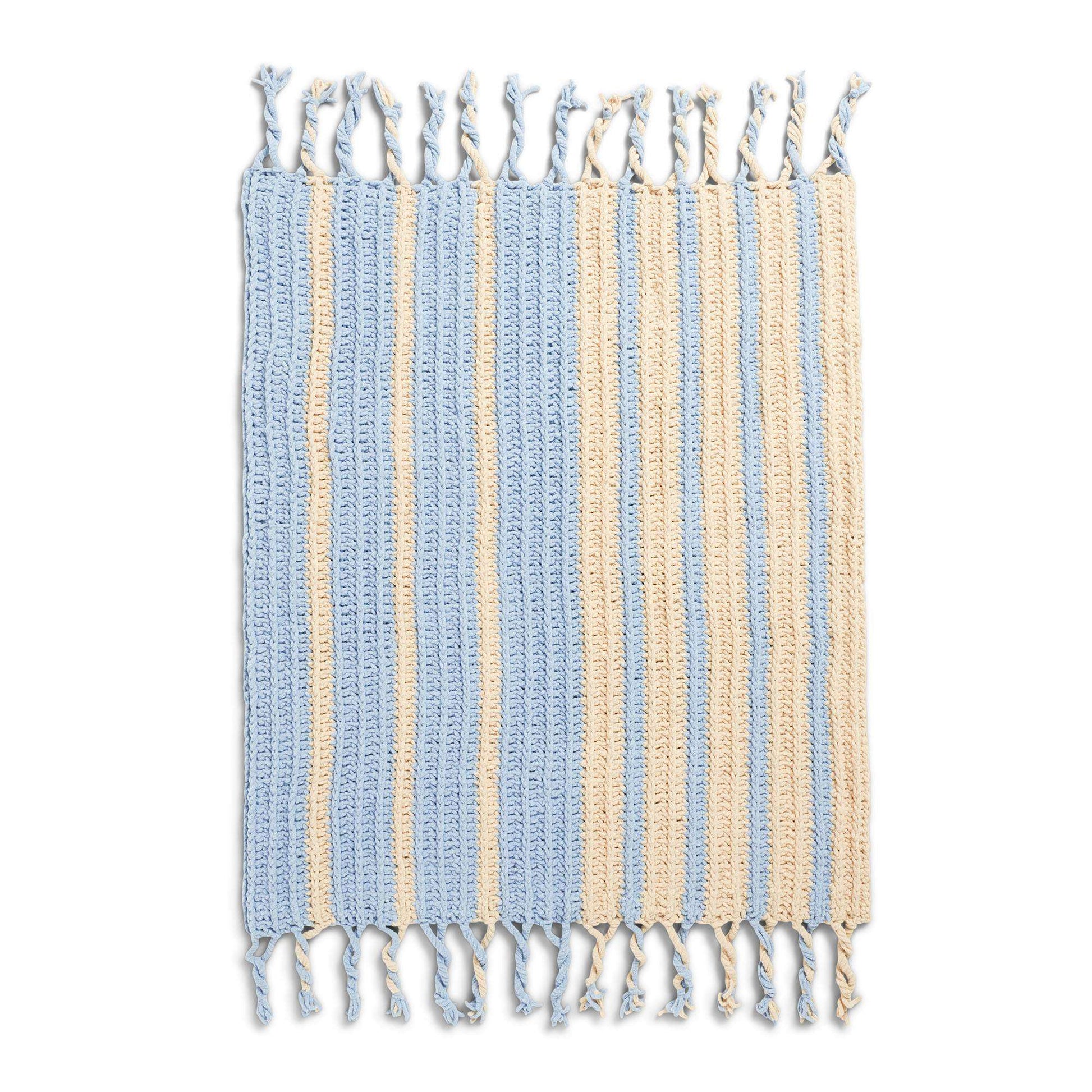 Free Bernat Vertical Ridges Crochet Blanket Pattern