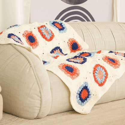 Bernat Bullseye Motif Crochet Blanket Crochet Blanket made in Bernat Blanket yarn
