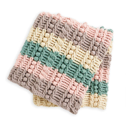 Bernat Study of Puff Dessert Crochet Blanket Crochet Blanket made in Bernat Blanket yarn