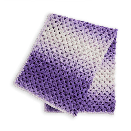 Crochet Blanket made in Bernat Blanket Perfect Phasing Yarn