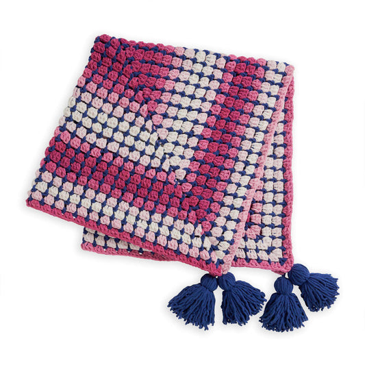 Crochet Blanket made in Bernat Blanket Perfect Phasing yarn