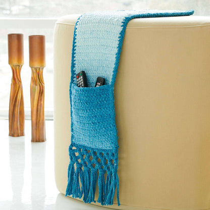 Bernat Crochet Slim Sofa Caddy Crochet Blanket made in Bernat Blanket Perfect Phasing yarn