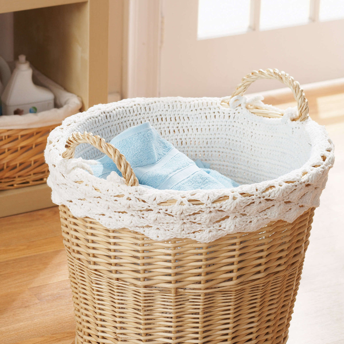 Crochet Basket made in Bernat Handicrafter Cotton yarn