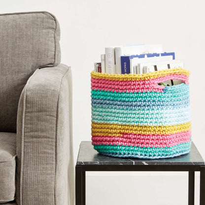 Bernat Bulky Crochet Basket Crochet Basket made in Bernat Pop! Bulky yarn