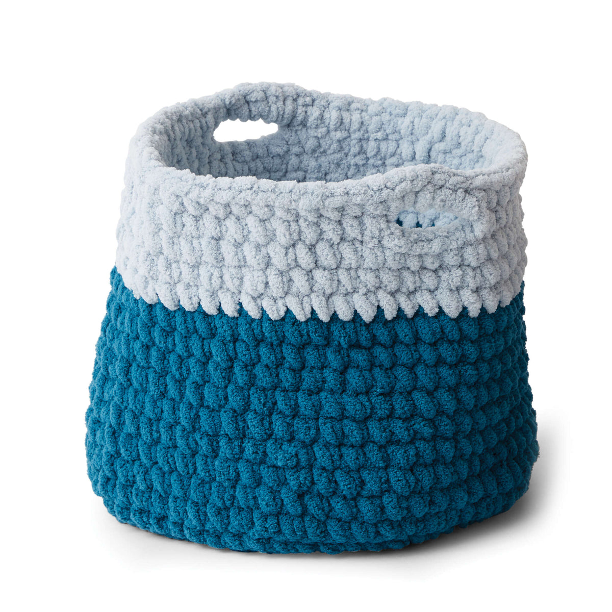 Crochet Basket made in Bernat Blanket Extra yarn