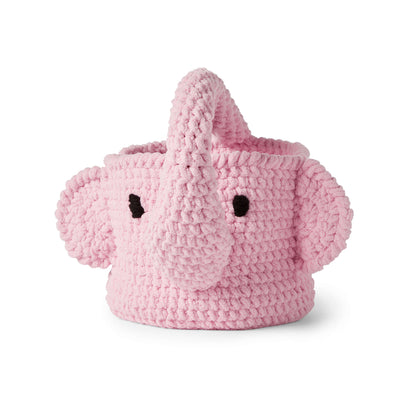 Bernat Crochet Elephant Basket Crochet Basket made in Bernat Baby Blanket yarn