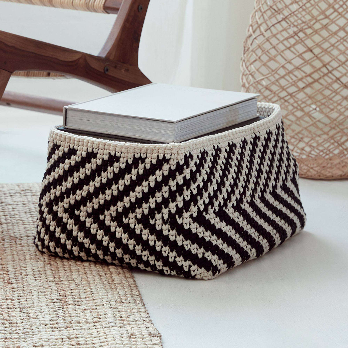 Crochet Basket made in Bernat Maker Home Dec yarn