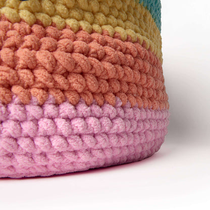 Bernat Crochet Rainbow Stripe Basket Bernat Crochet Rainbow Stripe Basket