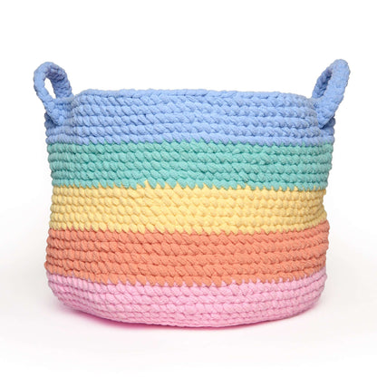 Bernat Crochet Rainbow Stripe Basket Bernat Crochet Rainbow Stripe Basket