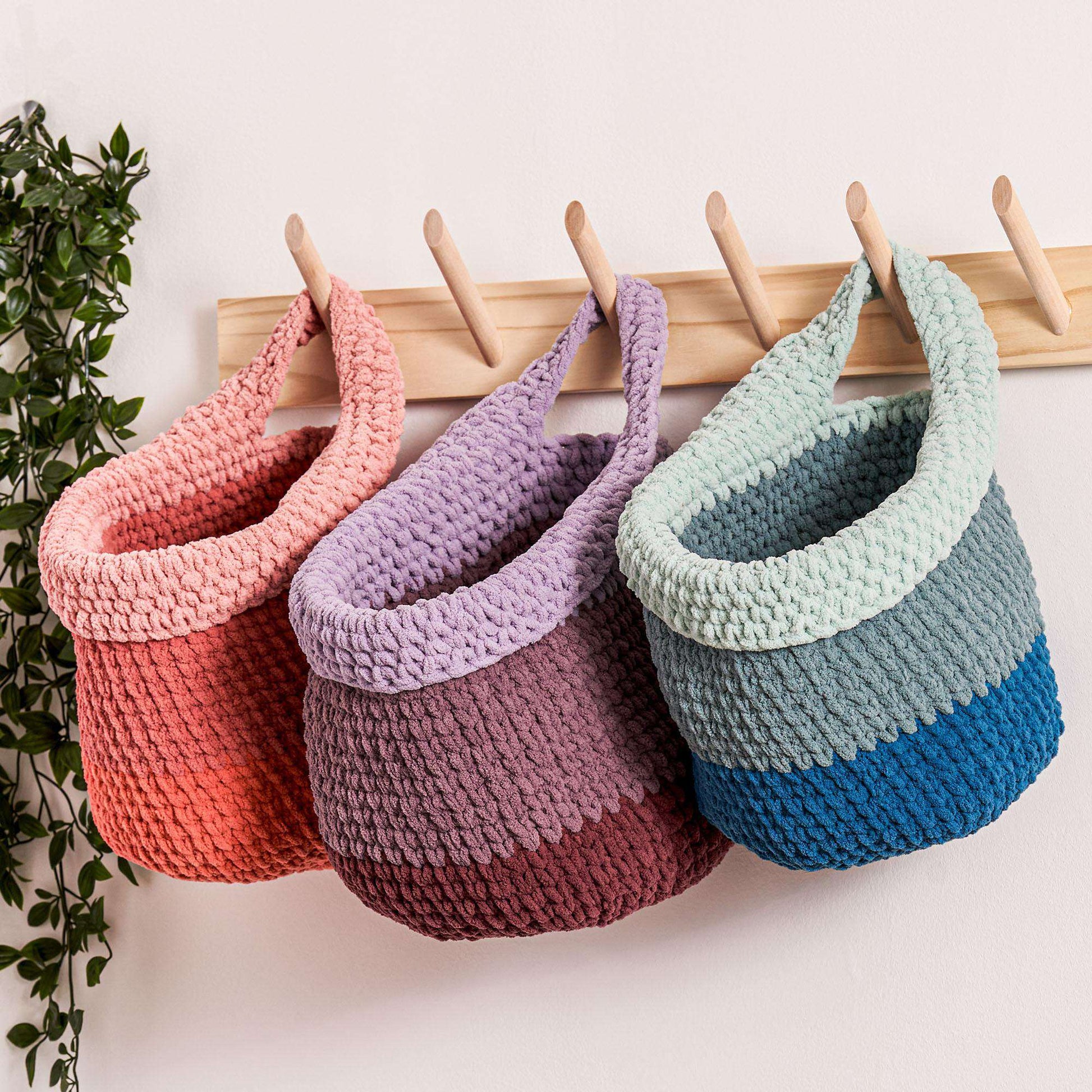 Free Bernat Crochet One And Done Hanging Basket Pattern