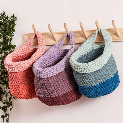 Bernat Crochet One And Done Hanging Basket Purple Plum