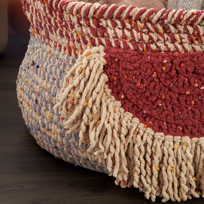 Bernat Marled Crochet Basket Crochet Basket made in Bernat Blanket Confetti yarn