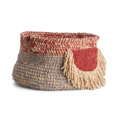 Bernat Marled Crochet Basket Crochet Basket made in Bernat Blanket Confetti yarn