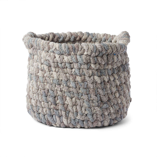 Crochet Basket made in Bernat Blanket Extra Thick yarn