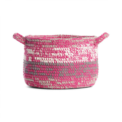 Bernat O'Go Marled Stripes Crochet Basket Crochet Basket made in Bernat Blanket O'Go yarn
