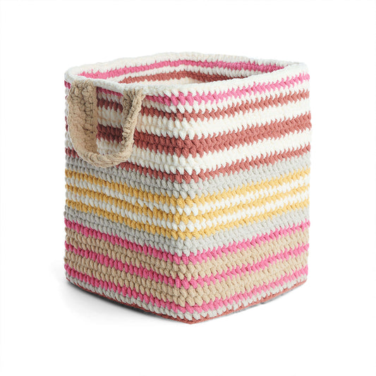 Crochet Basket made in Bernat Blanket O'Go yarn