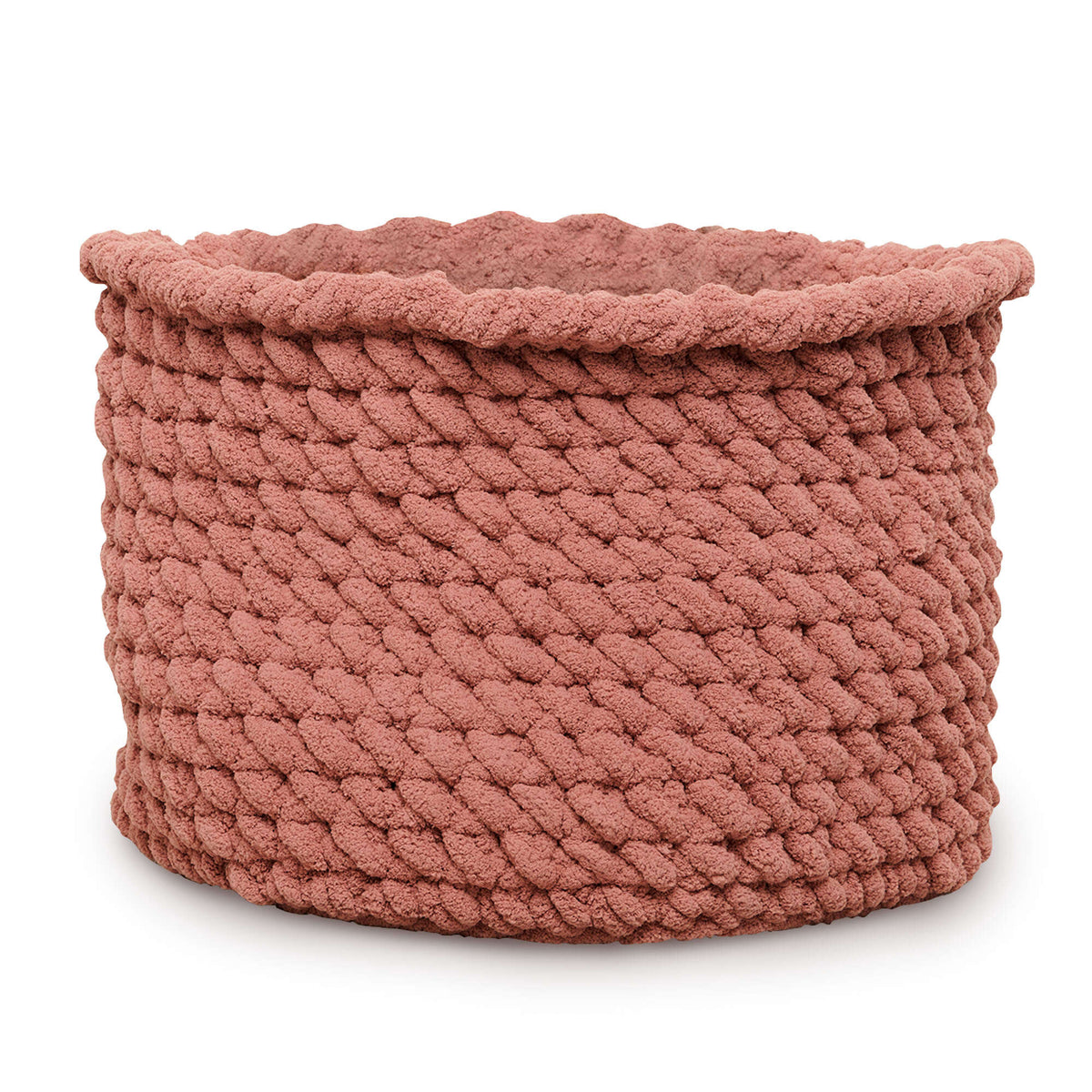 Crochet Basket made in Bernat Blanket Extra Thick yarn