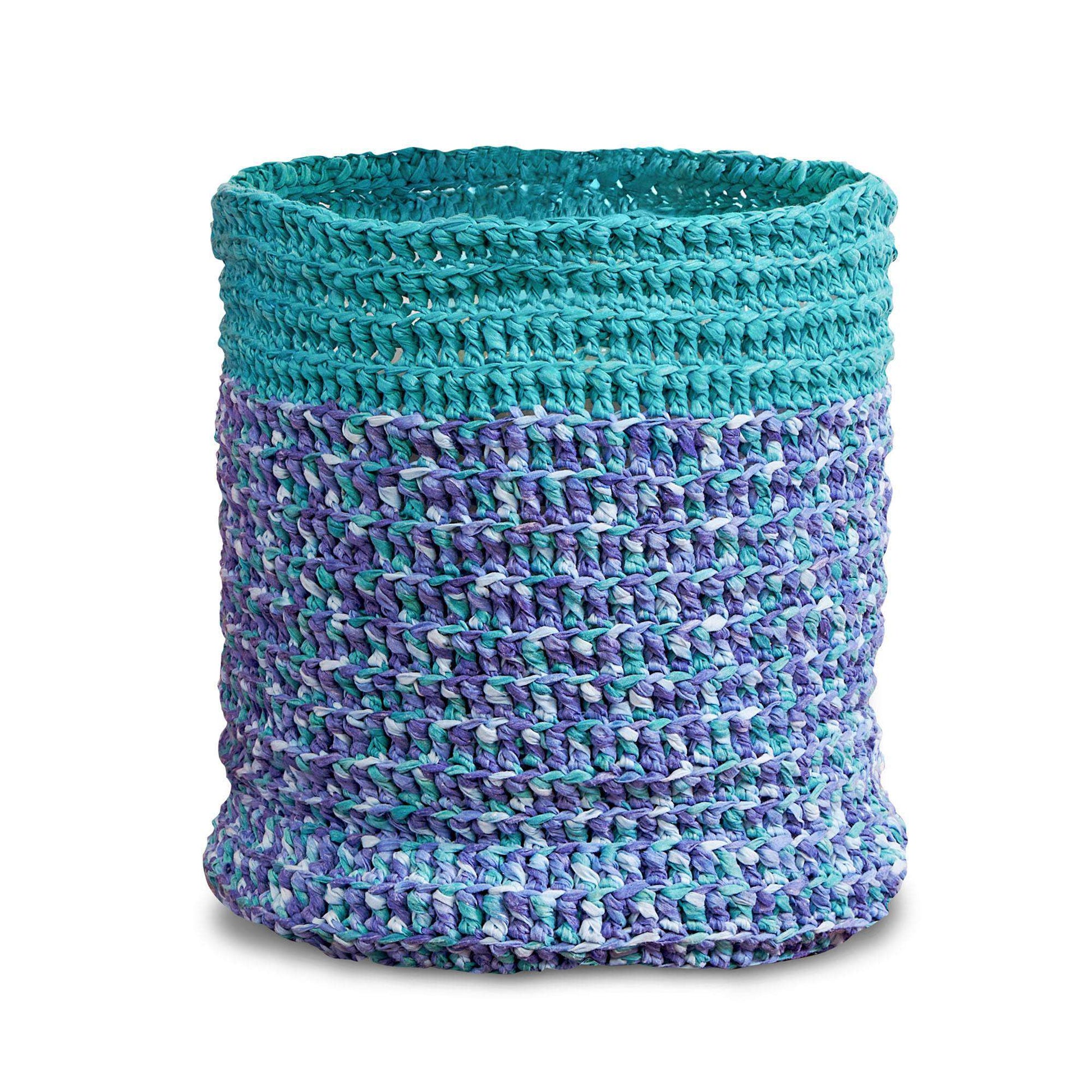 Free Bernat Crochet Large Plant Pot Basket Pattern
