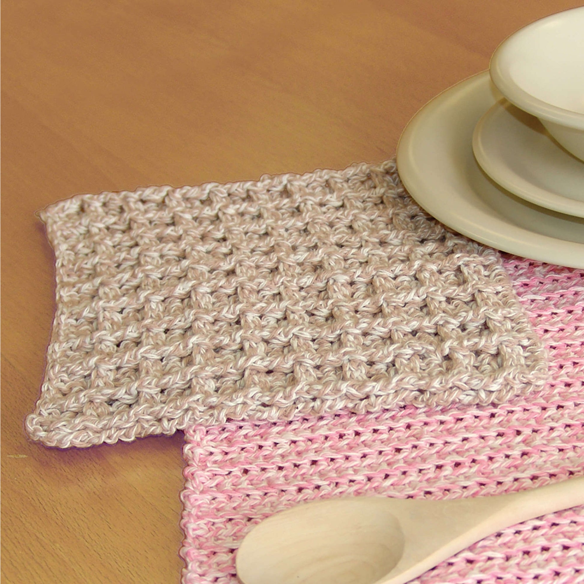 Bernat Waffle Crochet Dishcloth Single Size