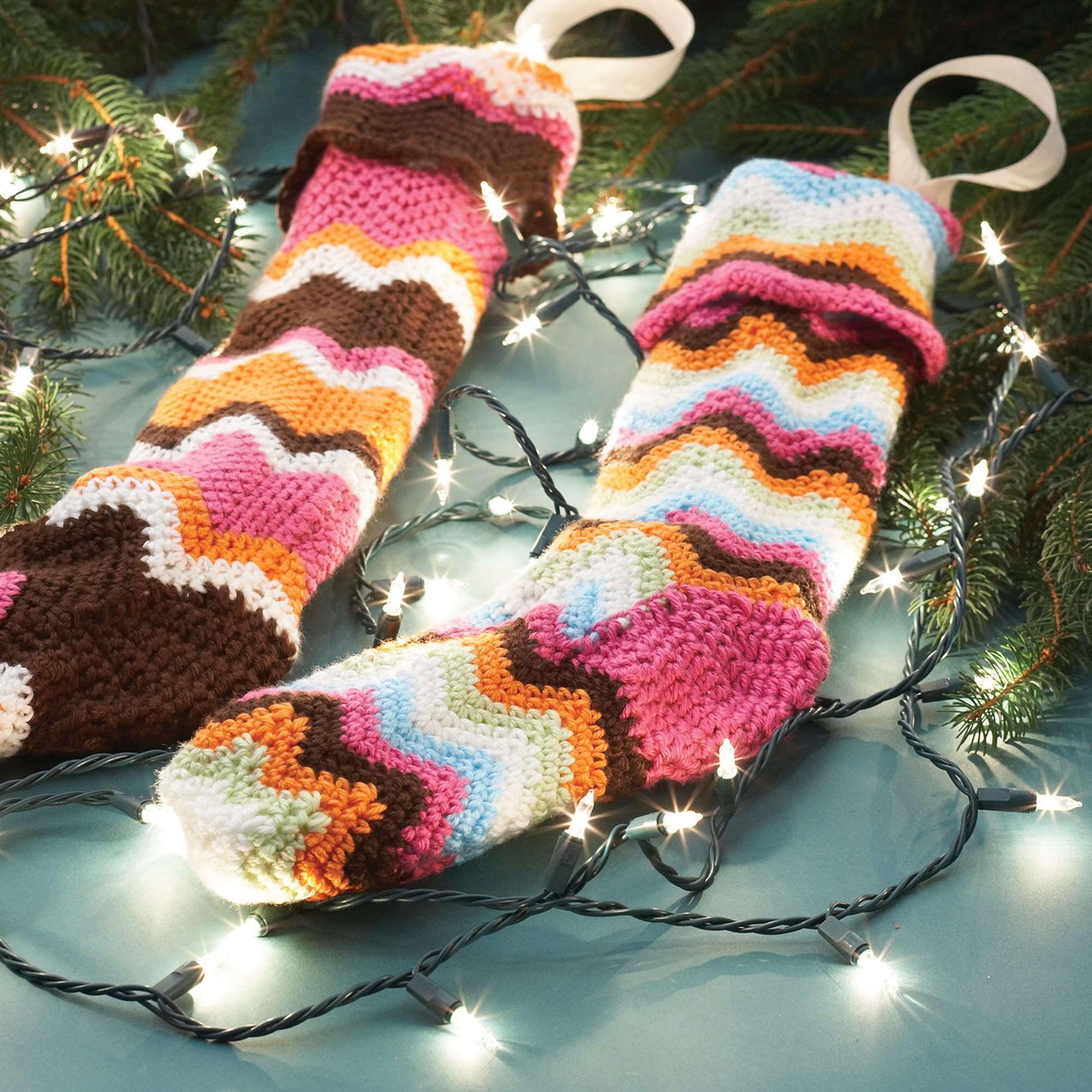 Free Bernat Wavy Long-Stockings Crochet Pattern