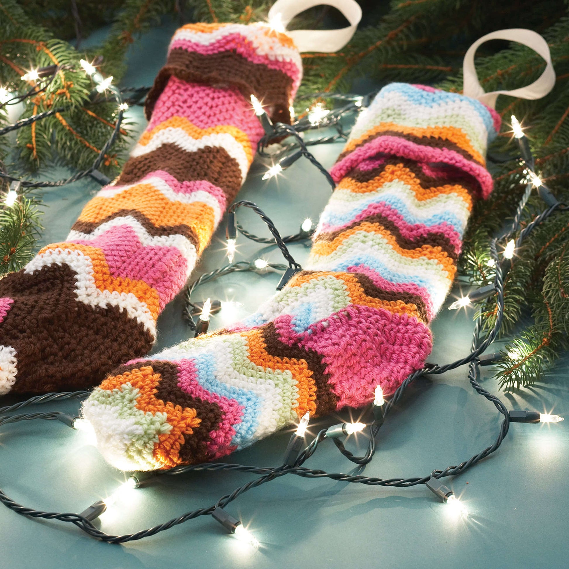 Free Bernat Wavy Long-Stockings Crochet Pattern | Yarnspirations