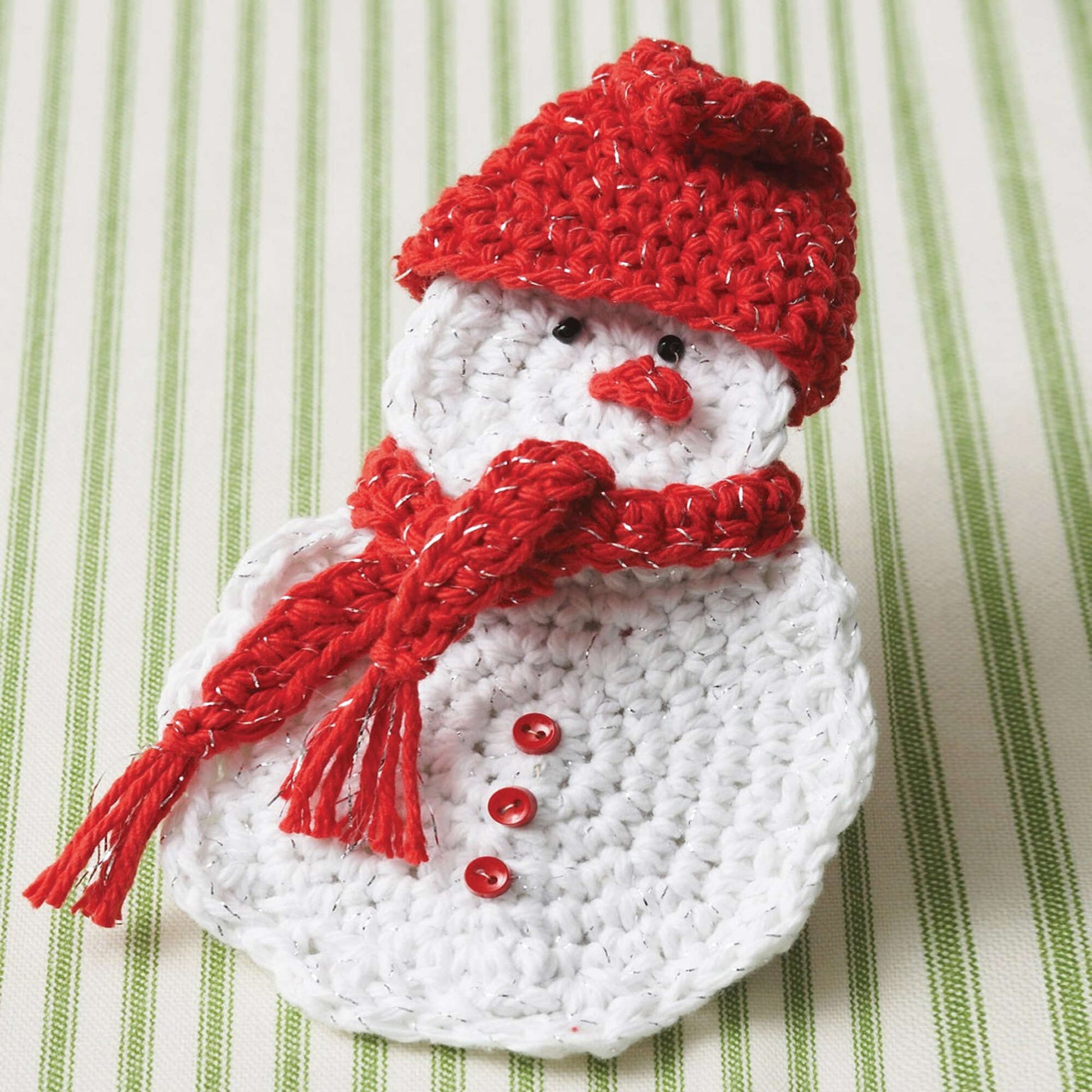 Free Bernat Snowman Gift Card Holder Crochet Pattern