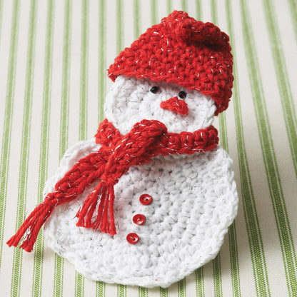Bernat Crochet Snowman Gift Card Holder Crochet Holiday made in Bernat Handicrafter Cotton yarn