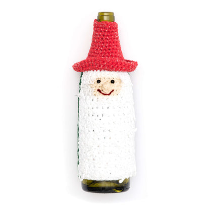 Bernat Crochet Gnome For The Holidays Wine Bottle Cozy Crochet Holiday made in Bernat Handicrafter Cotton yarn