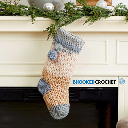 Bernat Pop! Crochet Christmas Stocking Crochet Holiday made in Bernat Pop! yarn