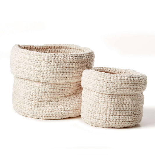 Bernat Slouchy Crochet Plant Holders Pattern Tutorial Image