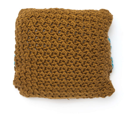 Bernat Simple Stripes Pillow Crochet Pillow made in Bernat Mega Bulky yarn
