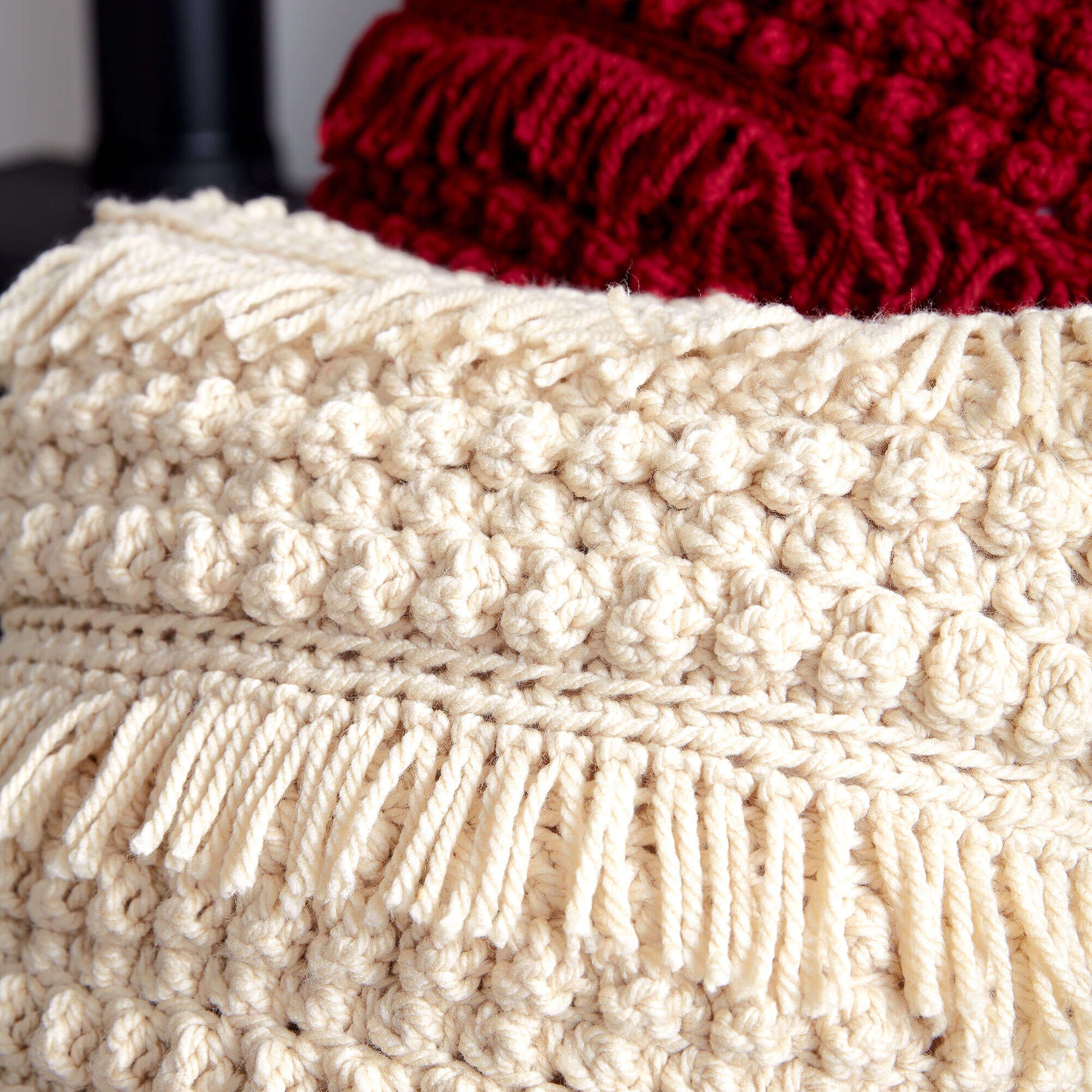 Free Bernat Tassel And Texture Crochet Pillow Pattern