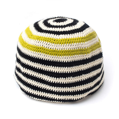Bernat Crochet Graphic Stripes Pouf Crochet Pillow made in Bernat Softee Chunky yarn