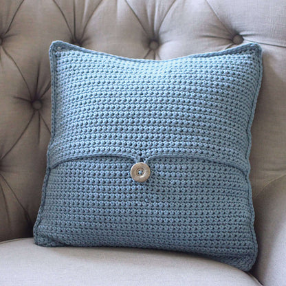 Bernat Reversible Spike Stitch Pillow Cover Crochet Pillow made in Bernat Maker Home Dec yarn