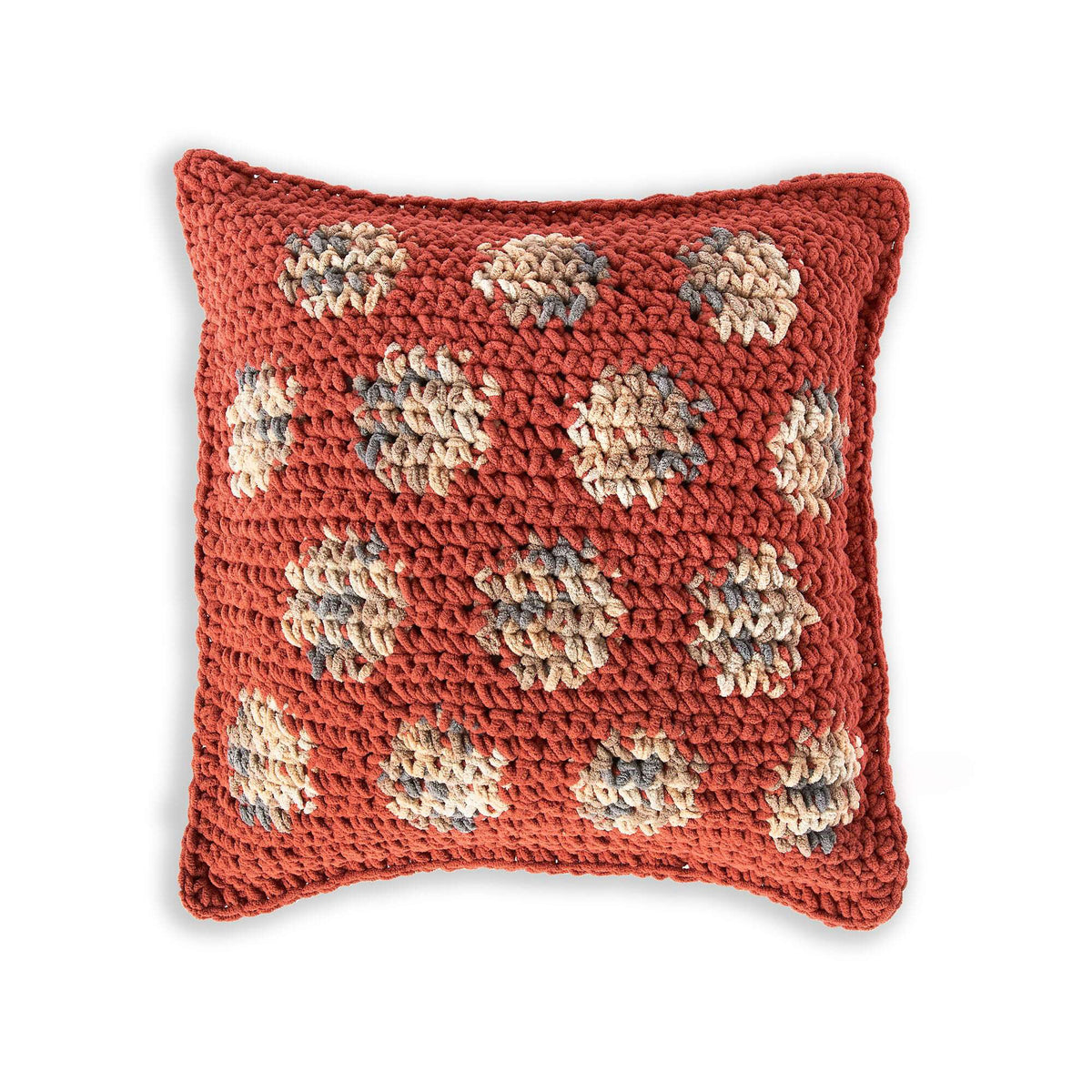 Crochet Pillow made in Bernat Blanket yarn