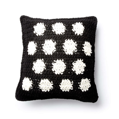 Bernat Crochet Polka Time Pillow Crochet Pillow made in Bernat Blanket yarn