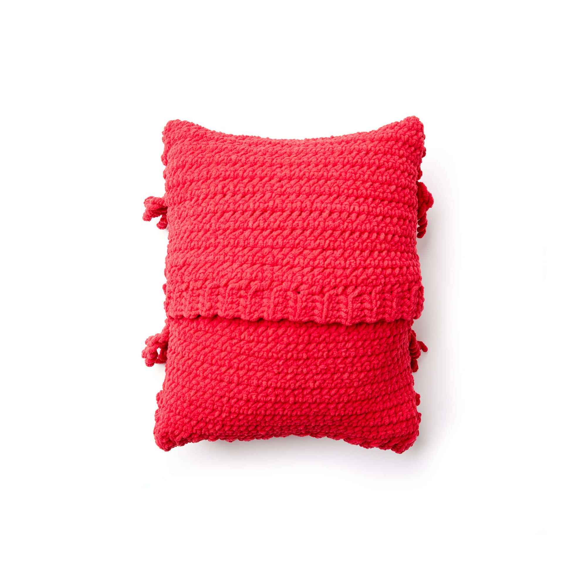 Free Bernat Bobble Fringe Crochet Pillow Pattern