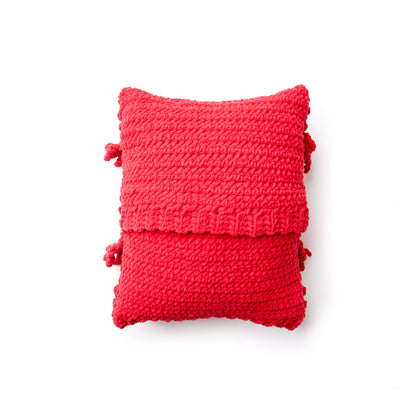Bernat Bobble Fringe Crochet Pillow Malachite