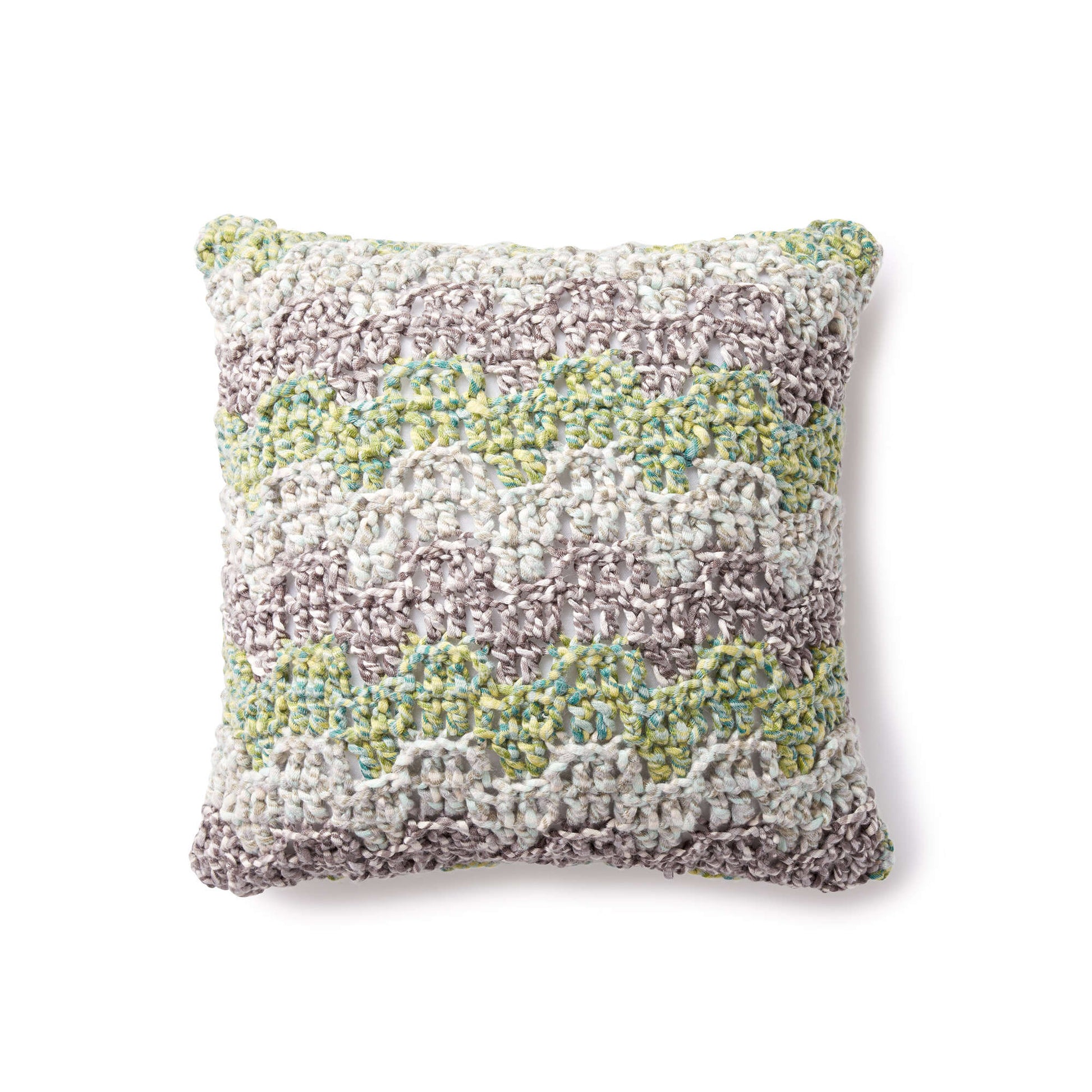 Free Bernat Mellow Bargello Crochet Pillow Pattern