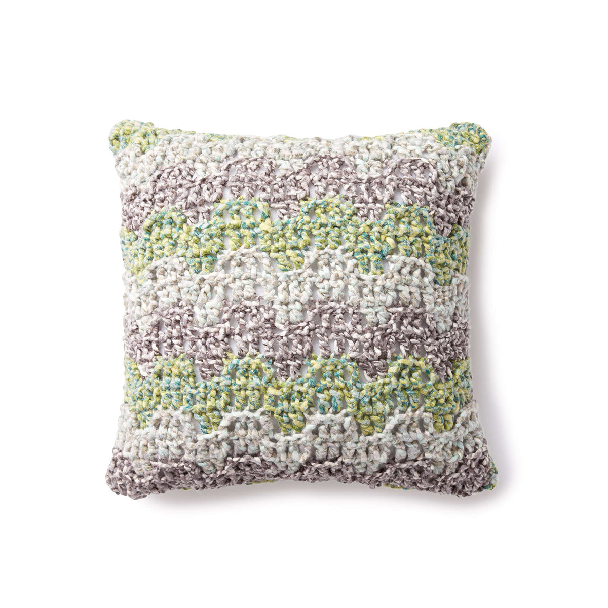 Crochet Pillow made in Bernat Colorwhirl yarn