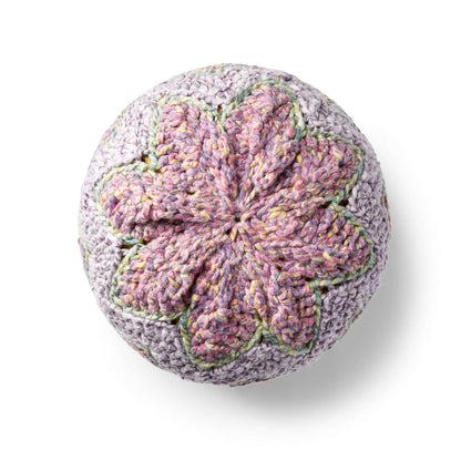 Bernat Crochet Chevron Pouf Crochet Pillow made in Bernat Colorwhirl yarn