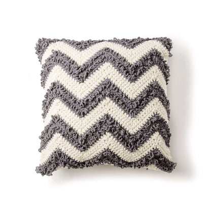 Bernat Loop Stitch Chevron Crochet Pillow Crochet Pillow made in Bernat Blanket yarn