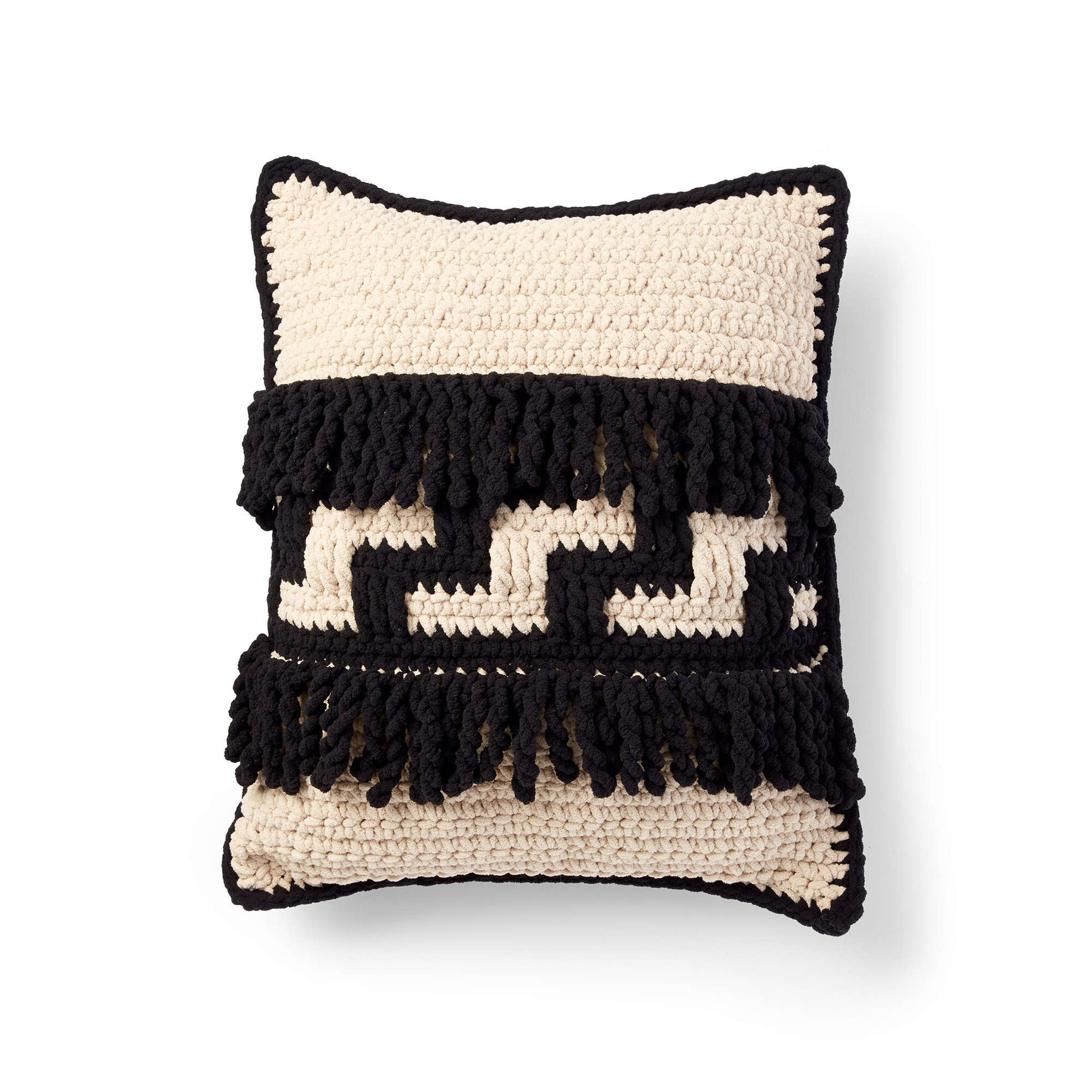Free Bernat Graphic Step Crochet Pillow Pattern