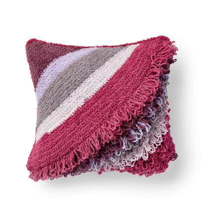 Bernat Breezy Loop Crochet Cushion Crochet Pillow made in Bernat Blanket Breezy yarn