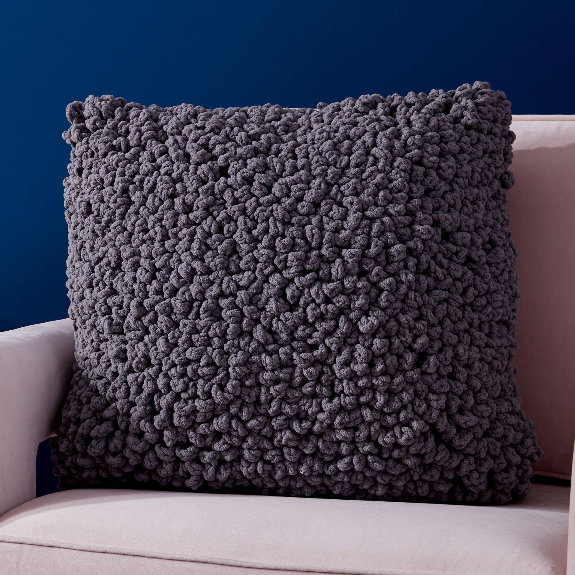 Free Bernat Astrakhan Loop Crochet Pillow Pattern
